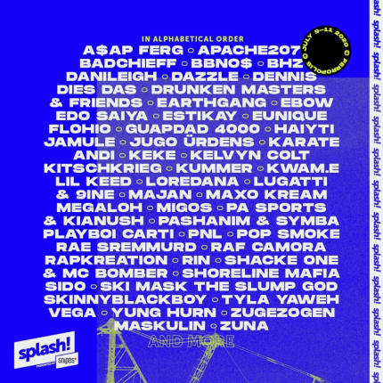 Line up splash! Festivalu 2020