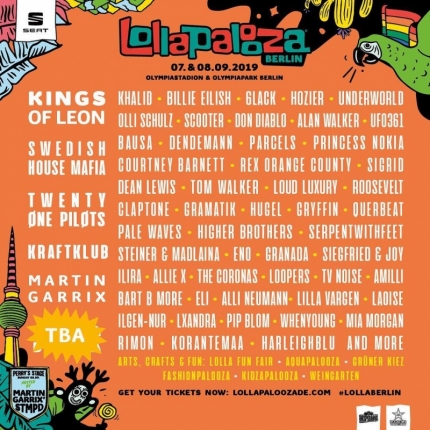 Pierwsze ogłoszenie line upu Lollapaloozy Berlin 2019