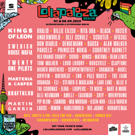 Znamy kompletny line up Lollapaloozy Berlin 2019!