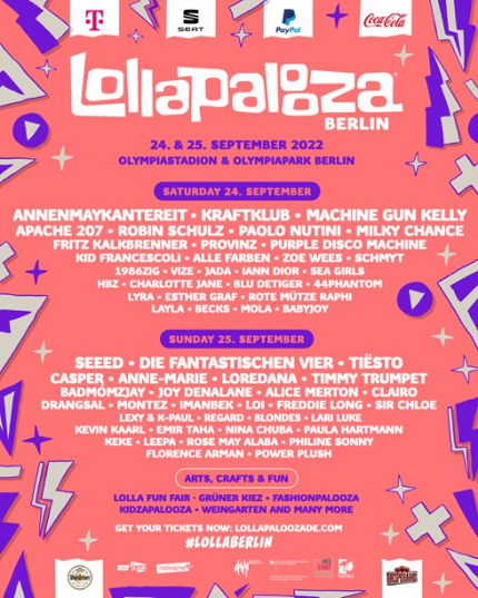 Lollapalloza Berlin 2022 ujawnia finalny line up!