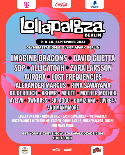 Pierwsze ogłoszenia Lollapaloozy Berlin 2023