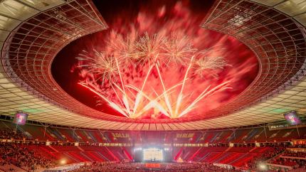 Lollapalooza Berlin 2019 Stadion Olimpijski w Berlinie fajerwerki