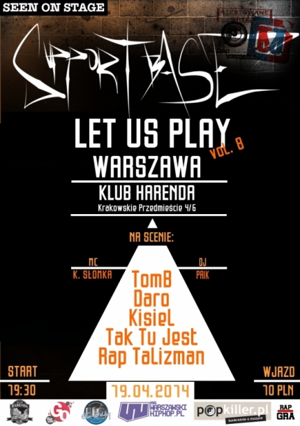 Plakat Supportbase: Let Us Play - Warszawa vol.8